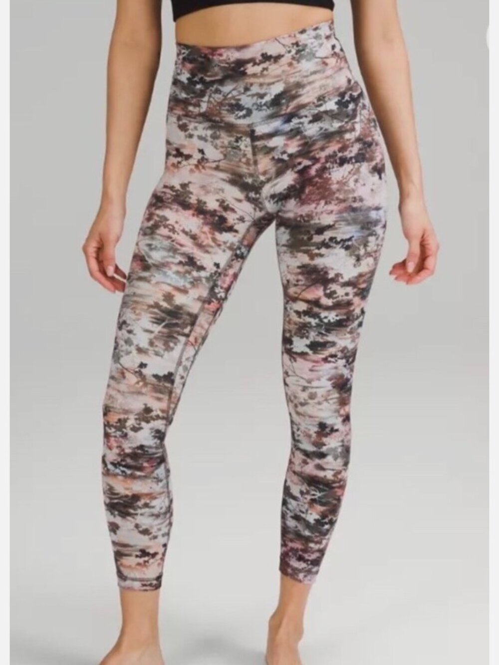 Size 10 - 12 Lululemon Align High-Rise Pant 25" Future Utopia Multi Pink Camo